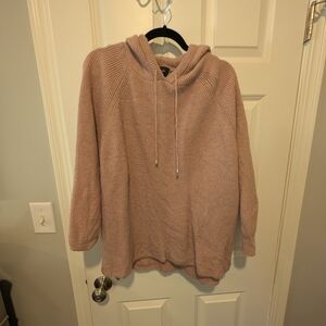 Cyrus Dusty Rose Knit Hoodie Sweater